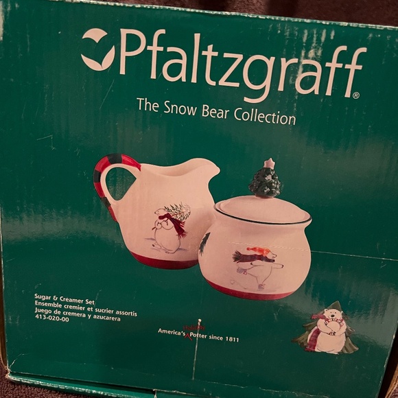 NIB Pfaltzgraff Snow Bear Sugar & Creamer